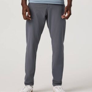 Vuori Men's 30 Charcoal Chino Trouser Pants With Slight Stretch for Comfort